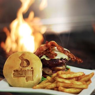Andretti Grill at Andretti Indoor Karting & Games Orlando The ultimate burger recipe, Bourbon Burgers, are smothered