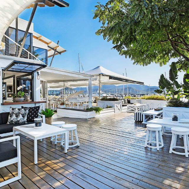 The Garden Bar Bistro Located At Coral Sea Marina Resort Airlie Beach ...