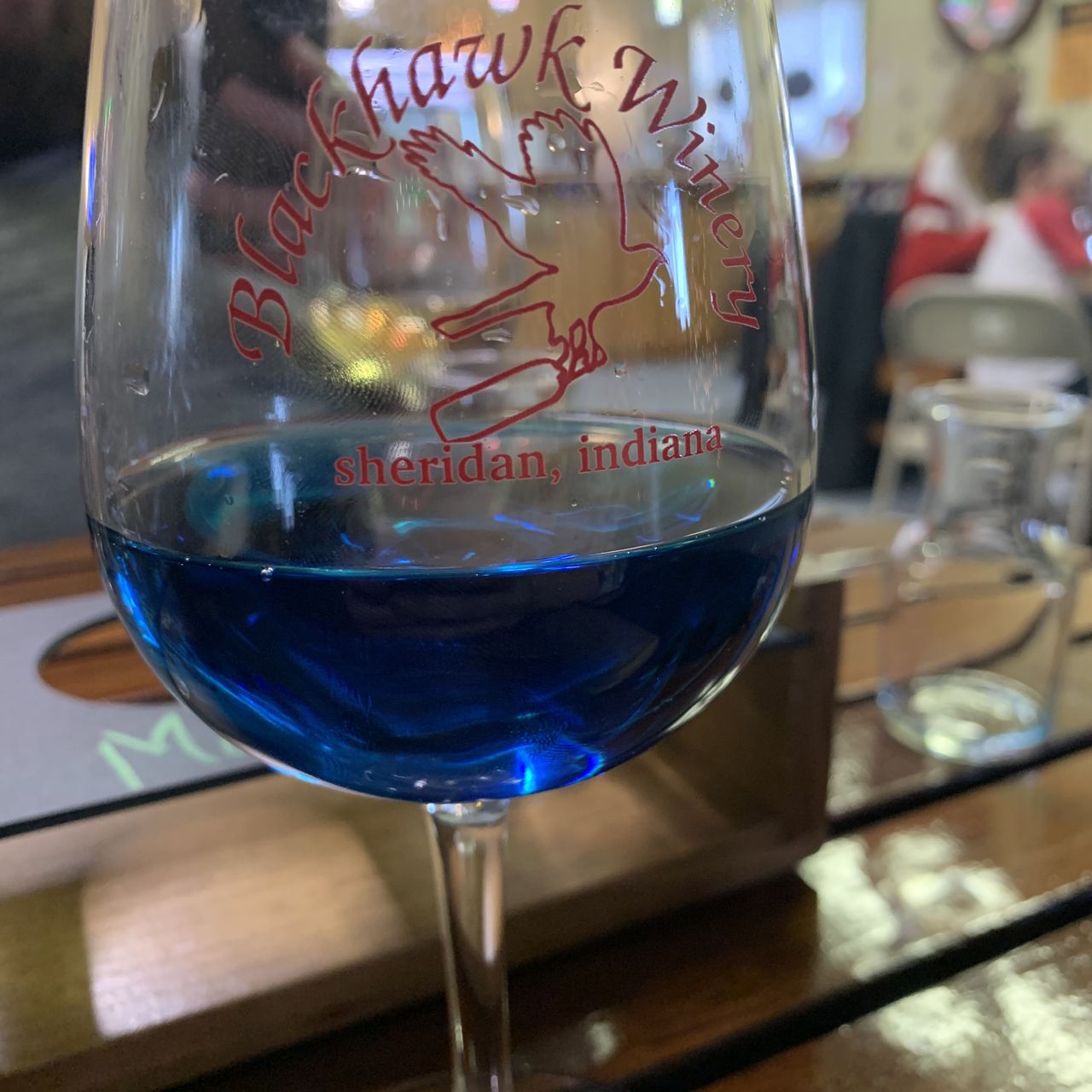 Sheridan Blue Stemmed Wine Glass