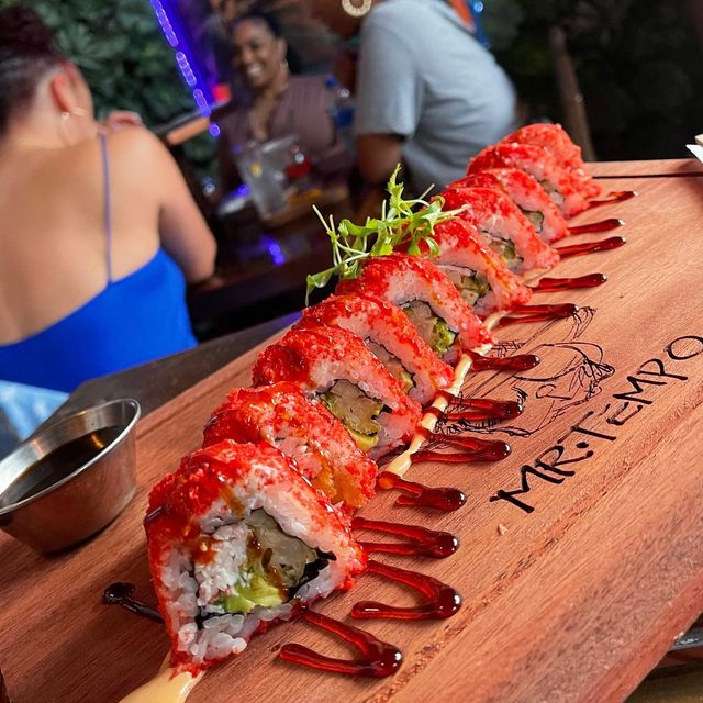 King and Queen Cantina - Sushi for dinner?🥢 Enjoy our @Mr.Tempo VIP roll  💕 Monday Special: Happy Hour All Day!