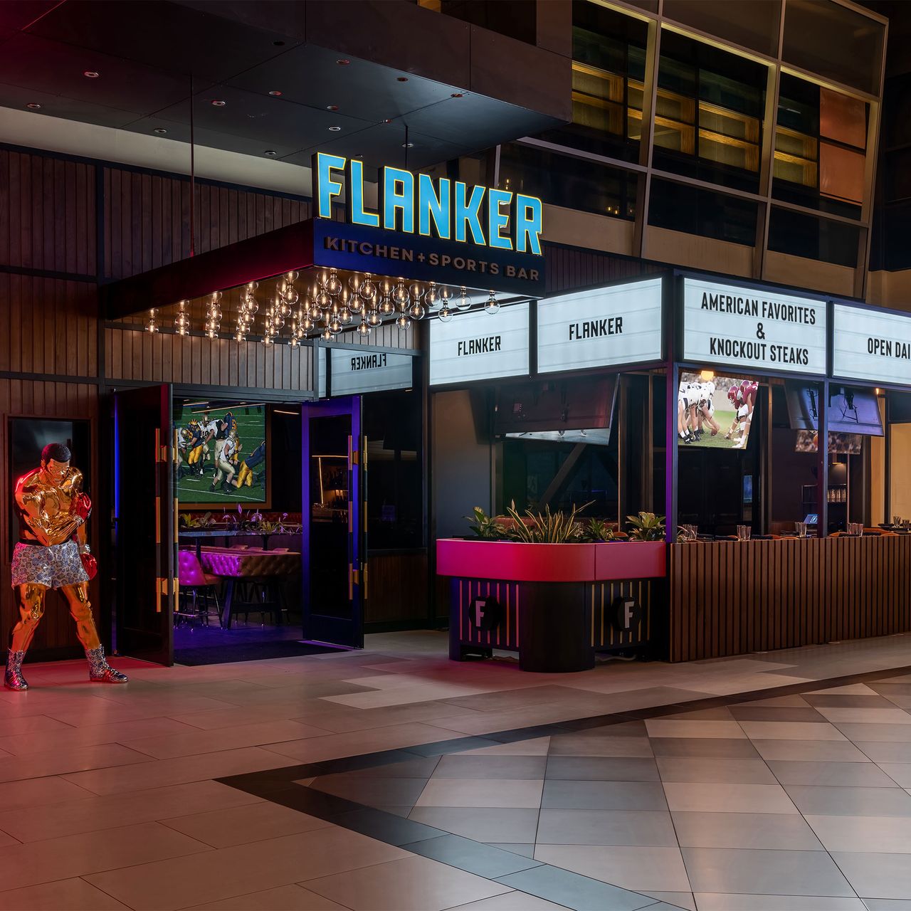 Restaurant, Las Vegas Strip  Flanker Kitchen + Sports Bar